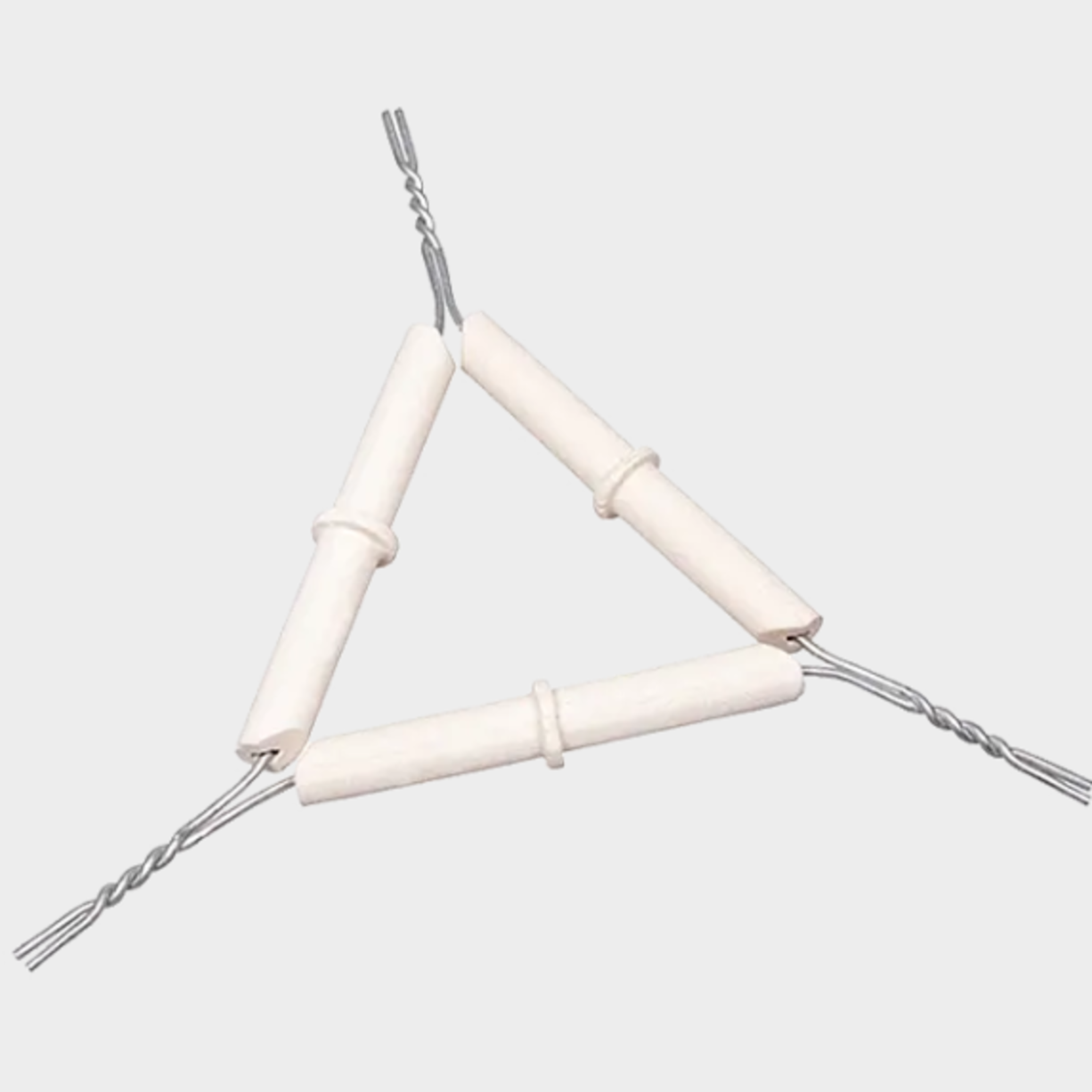 Triangles, Iron Wire (16ga) galvanized with flanged pipe stems