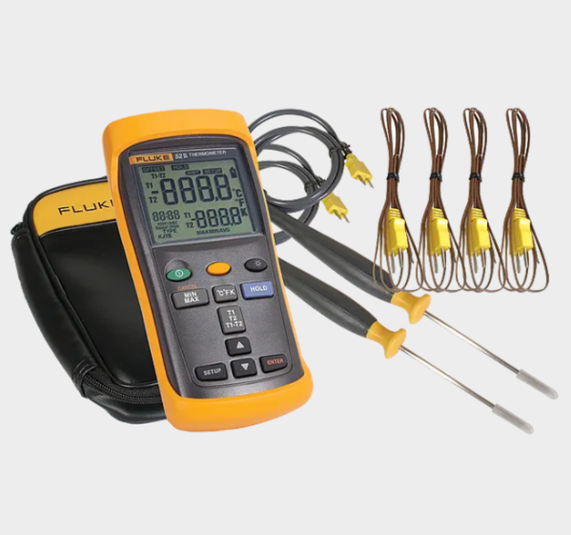 Hand-Held, Digital Thermometer Kit, Fluke