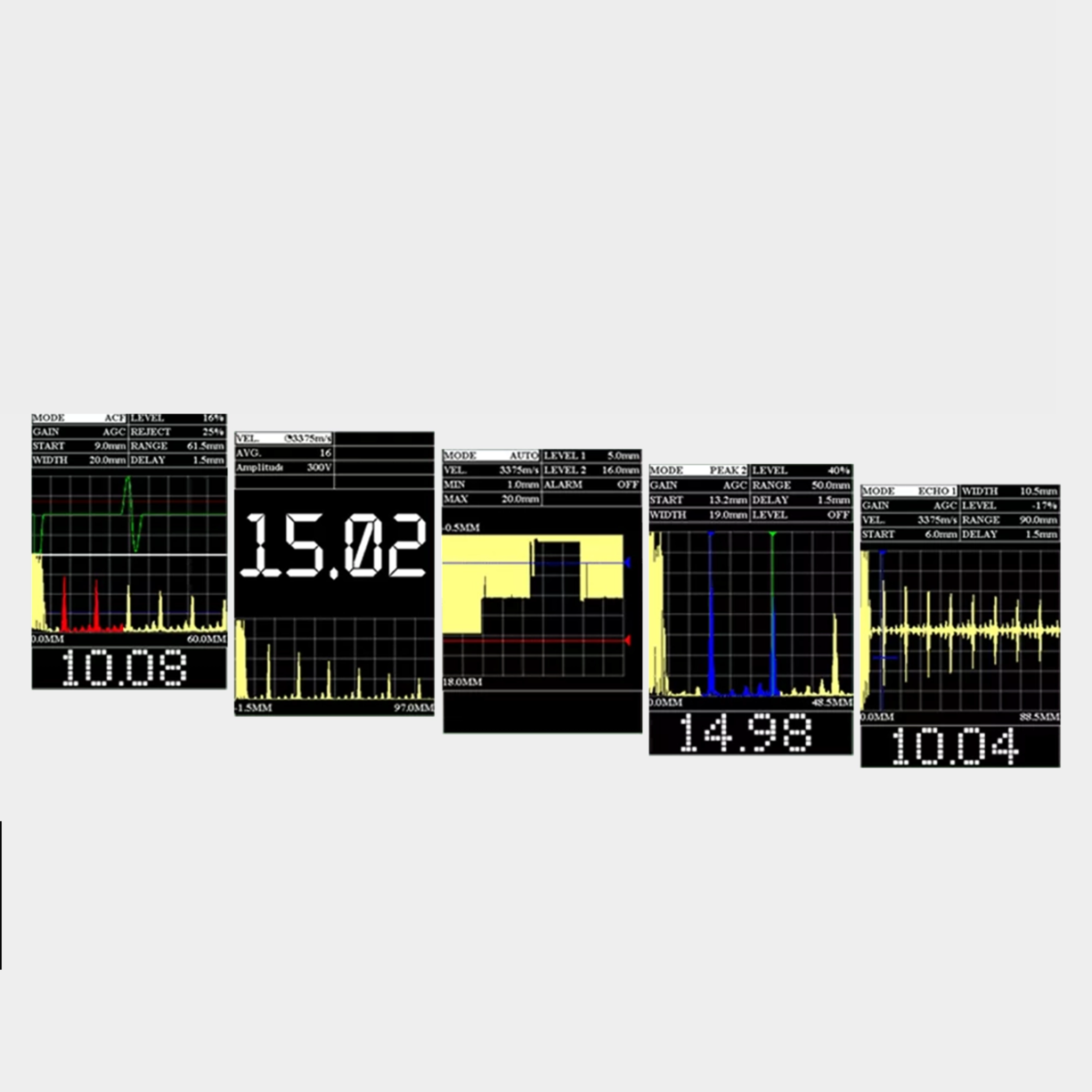EMAT Thickness Gauge NOVOTEST UT-3M-EMA-AUTOMATIC OPERATION MODE AND VARIOUS TYPES OF SIGNAL DISPLAYING