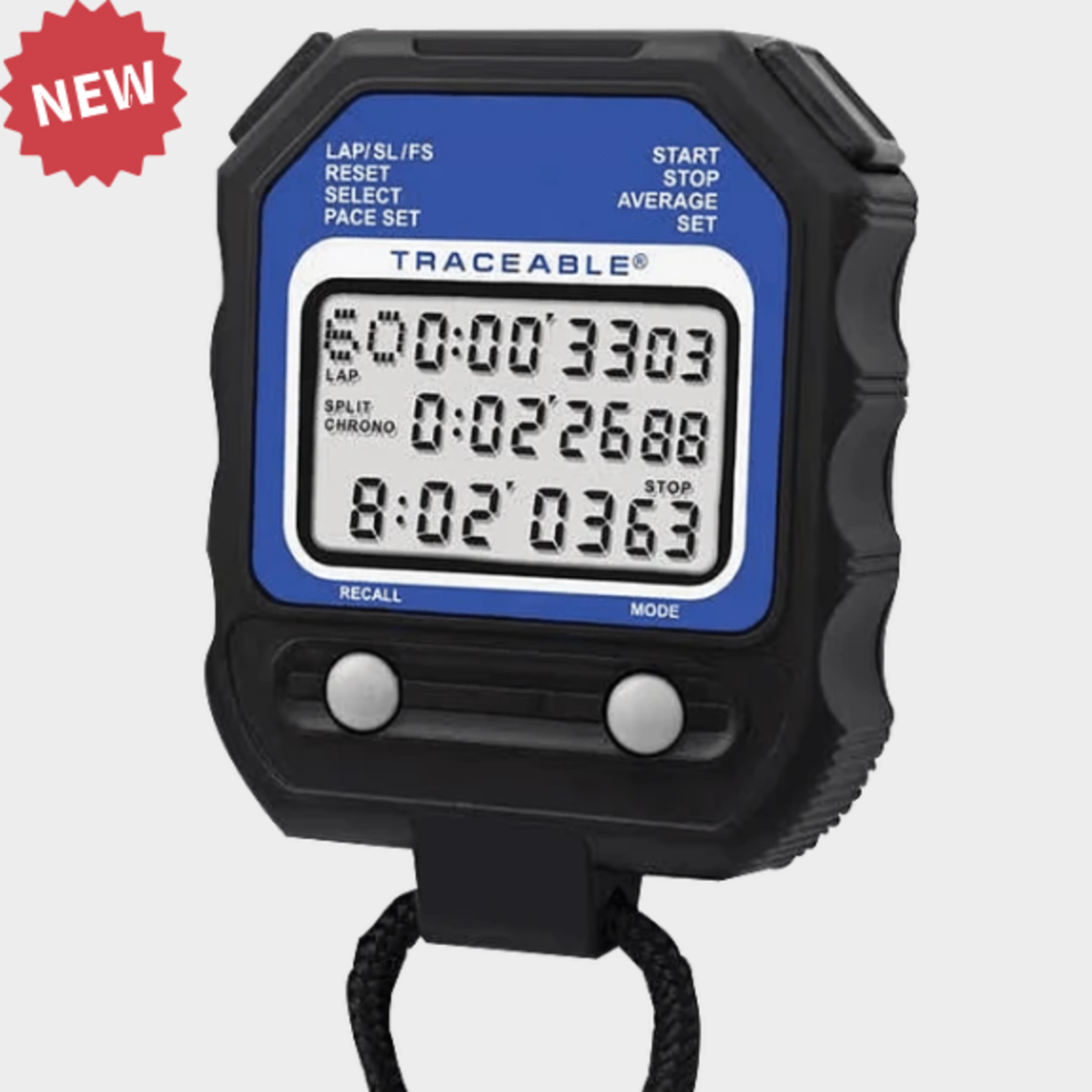 Digital Stopwatch, Calibrated 60-Memory