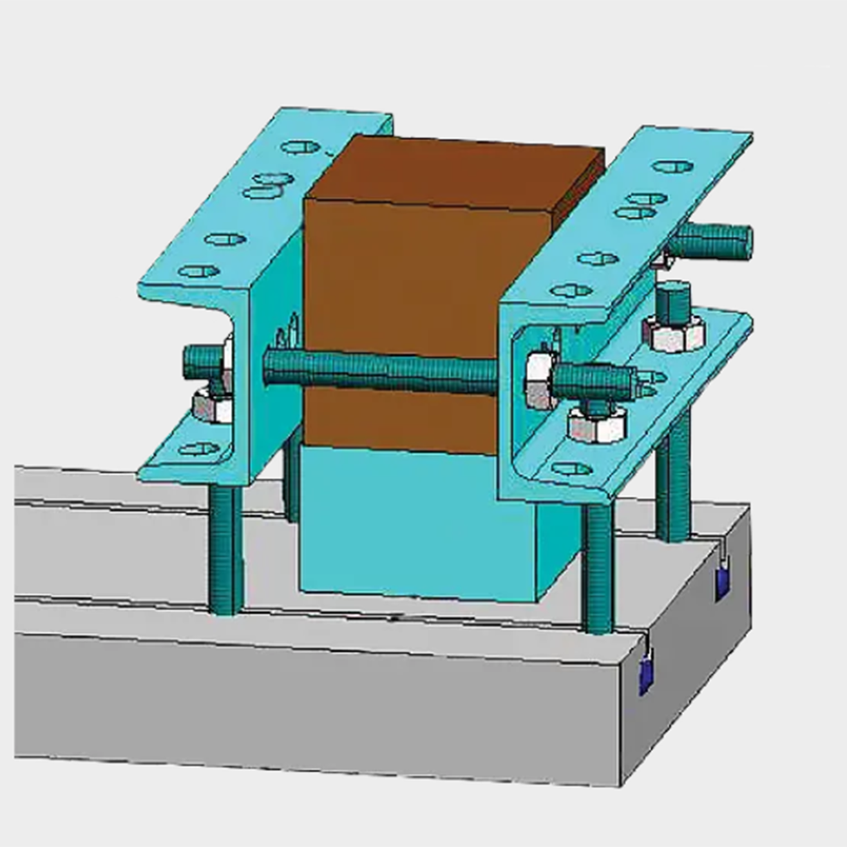 HC-2980.3 Locking Stirrups, Cubes For Specimen Grinding Machine