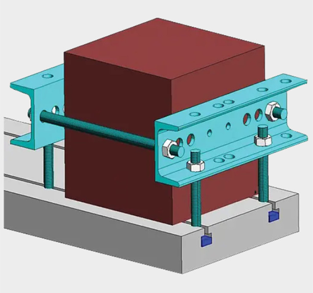 HC-2980.4 Locking Stirrups, Block for Specimen Grinding Machine