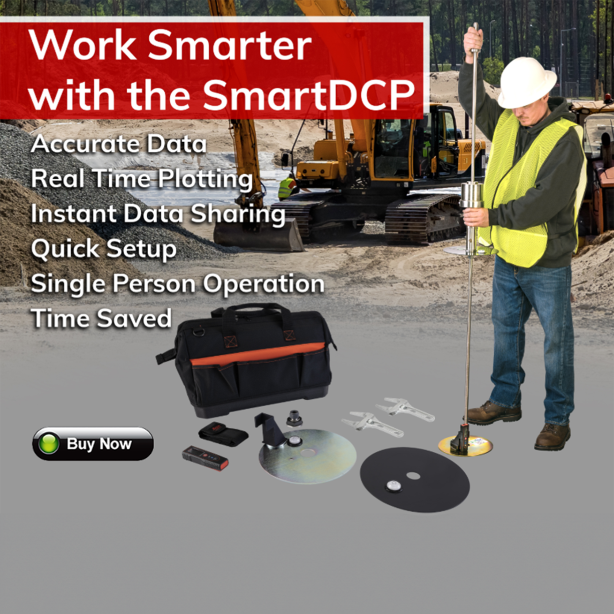 SmartDCP for Dual-Mass Penetrometers Vastly improve accuracy and ease of collecting and transferring data from field to office.