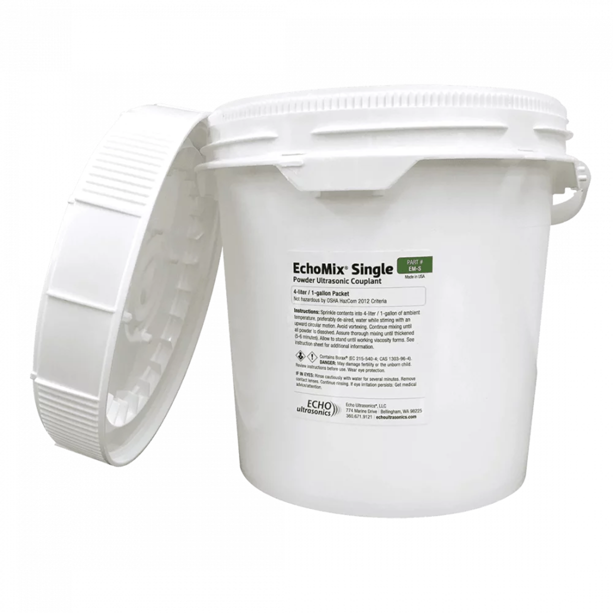6-quart plastic pail with locking lid