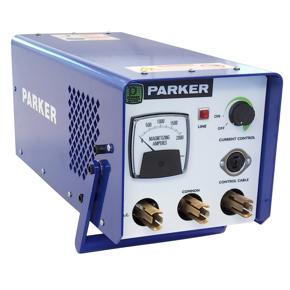 Parker Research DA-1500 portable heavy duty 1500 Amp magnetic inspection unit front panel
