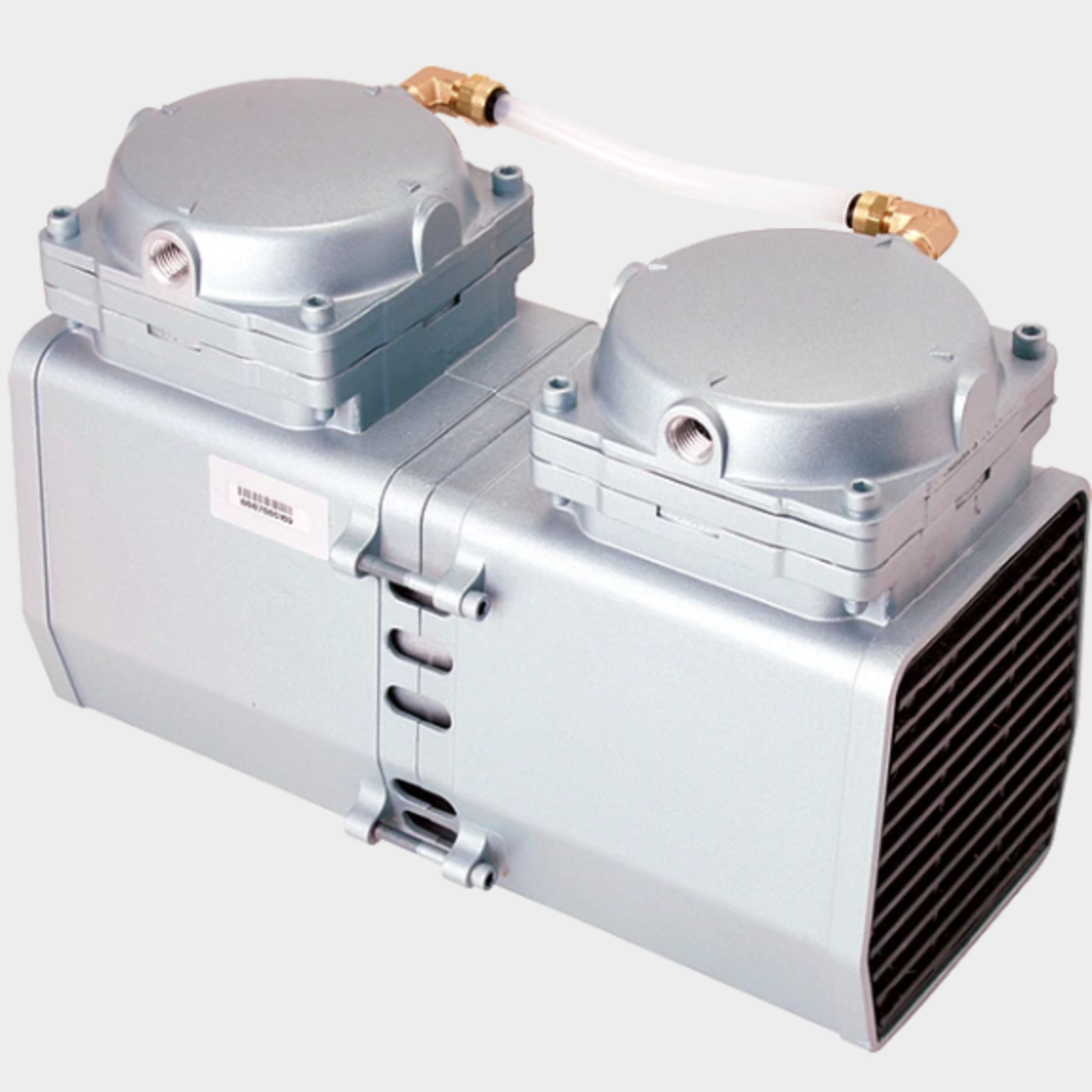 Two-Stage Oil-less Vacuum Pump Split-capacitor four-pole, two-stage oil-less diaphragm vacuum pump pulls 29